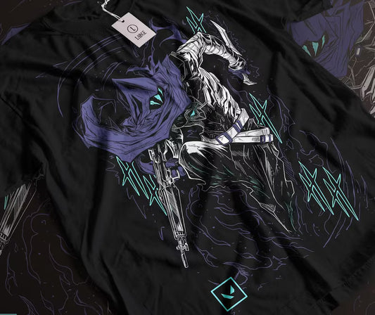 GAME OVER Omen – Classic Retro VALORANT Gamer Graphic T-Shirt
