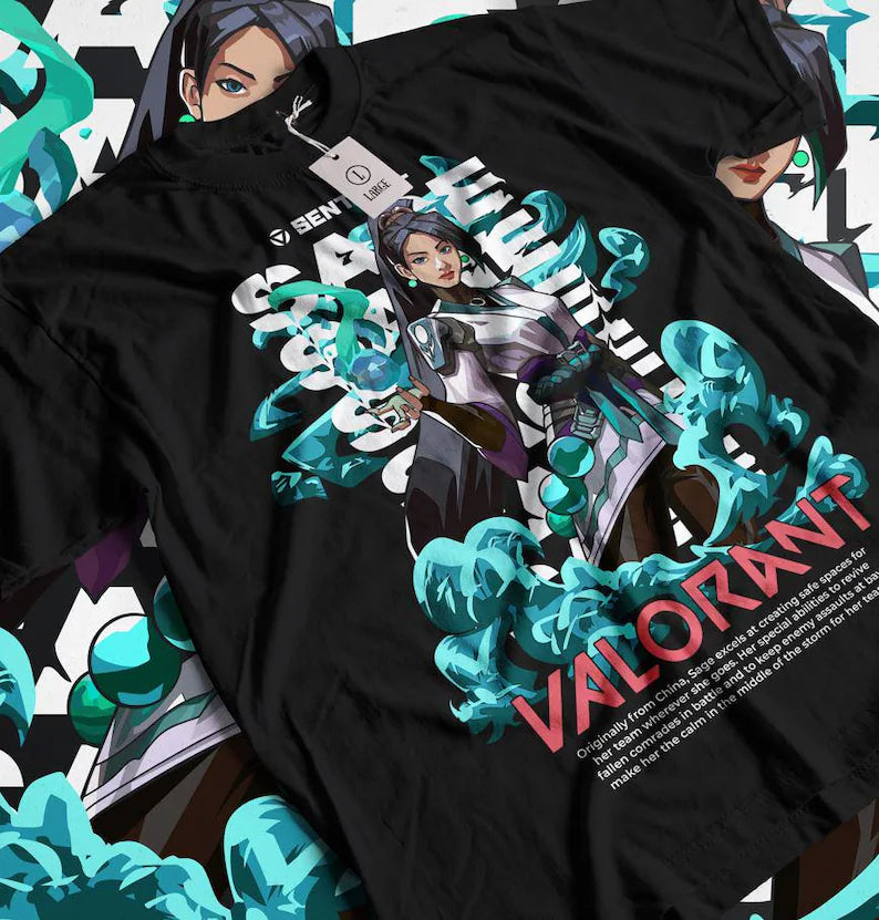 GAME OVER Sage Retro Gaming Graphic Tee – VALORANT Unisex T-Shirt