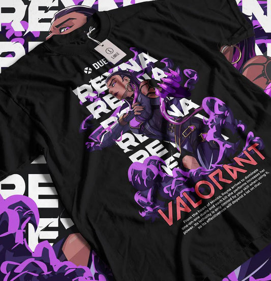 AME OVER Reyna Arcade Graphic T-Shirt – Retro VALORANT Gamer Tee